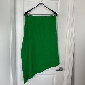 Eloquii Vibrant Green Asymmetrical Skirt
